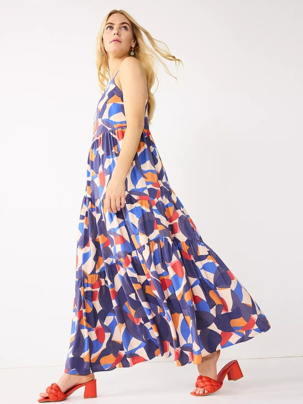Nine West tiered maxi dress. Size S.